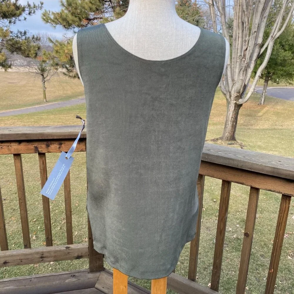 TRAVELERS CLASSIC Back Button Jacket sz 3 (US XL) w/ Tank sz 2 Cypress Fern NWT - Picture 8 of 12